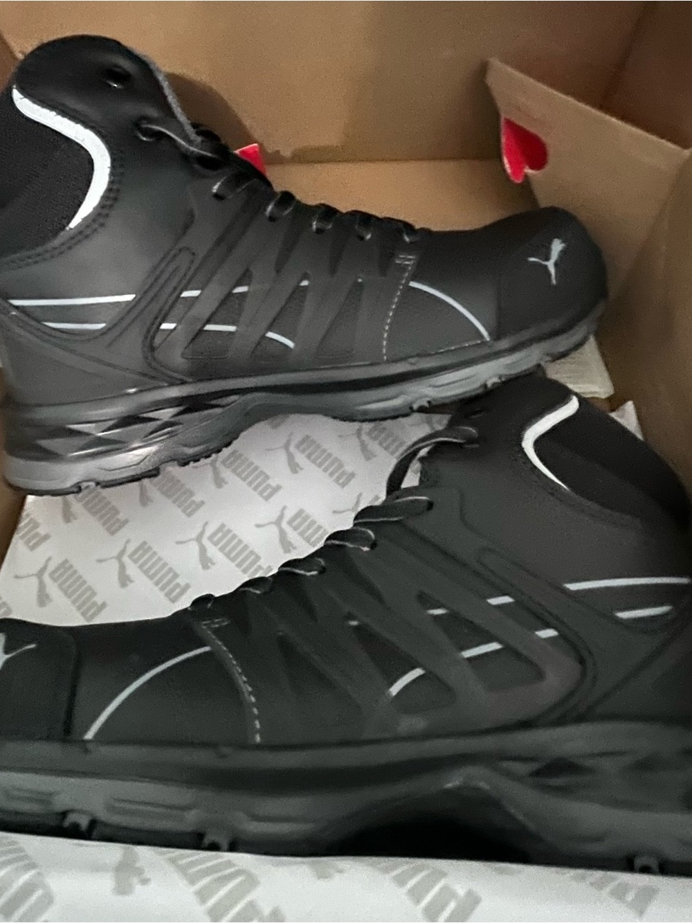 New Puma Men's Black High-Top safety shoes